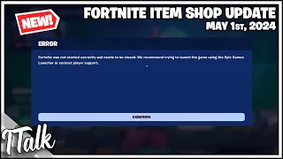 FORTNITE CRASHED ON ME!? Fortnite Item Shop [May 1st, 2024] (Fortnite Chapter 5)