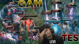 Most intense end of any game in worlds so far --- ( GAM vs TES  )