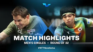 Highlights | Robet Gardos vs Yuta Tanaka  | MS R32 | WTT Contender Nova Gorica 2022