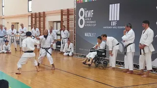 Kwf world cup Malta 2017. Demonstration kumite by Otsuka sensei and Mourad sensei.