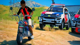 GTA 5 MODS: DANDO TRABALHO PARA A POLICIA DE MINI MOTO ROUBADA