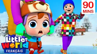 Pirouettes sur la glace | Comptines avec Nico et Nina | Little World Français