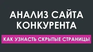 АНАЛИЗ САЙТА КОНКУРЕНТА. КАК УЗНАТЬ СКРЫТЫЕ СТРАНИЦЫ