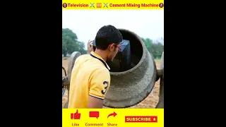 Television VS Cement Mixing Machine || TV की बैंड बज गई 😭 @CrazyXYZ @MRINDIANHACKER #shorts