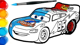 How-to-draw Transforming Lightning McQueen in CARS 3 . Drawing and Coloring Pages | Tim Tim TV
