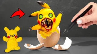 Transformation Madness: From Adorable Pikachu to Spine-Chilling Monster! 😱👾