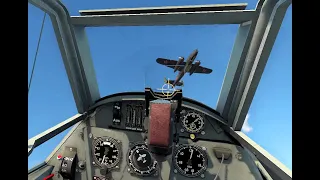 Мессершмитт Bf 109 F-4 против B-25J в СБ режиме в War Thunder.