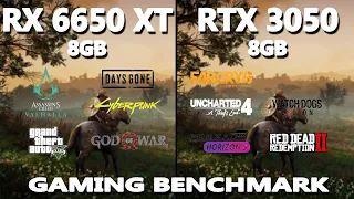 Desktop RTX 3050 vs RX 6650XT | Gaming Benchmark Test in 10 Games | Ryzen 5 3600 | @StealthGamerSG