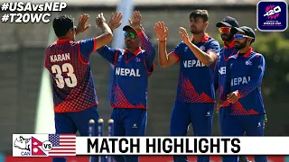 Nepal vs USA 8th Warm-up Match Highlights | ICC World Cup 2024 | NEP vs USA Highlights 2024