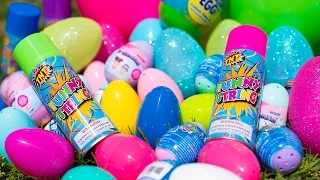 HUGE Silly String Easter Egg Hunt Paw Patrol Shopkins Bunny Surprise Eggs for Kids Kinder Playtime