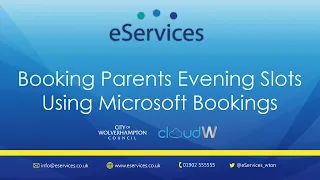 Booking Parents Evening Slots using Microsoft Bookings