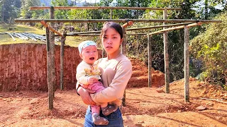 60 Days The orphan girl and her adopted son completed their dream bamboo house from start to finish