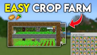 BEST AUTOMATIC CROP FARM in Minecraft Bedrock 1.20!