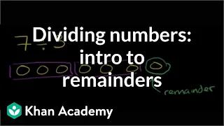 Dividing numbers: intro to remainders | Multiplication and division | Arithmetic | Khan Academy