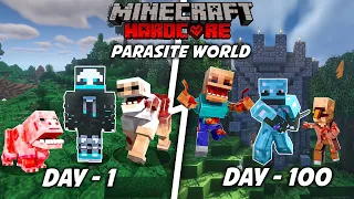 I Survived 100 Days in a *PARASITE*Apocalypse Hardcore Minecraft world | DeadZilla