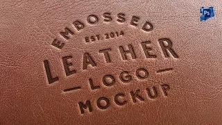 Leather Stamping Logo MockUp - Photoshop cs6 Tutorial