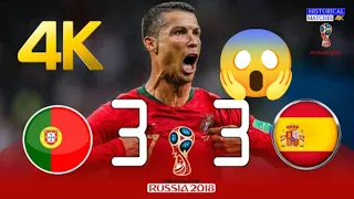 Portugal 🇵🇹 3×3 🇪🇸 Spain World Cup 2018 Extended HighLight Match Ultra HD 4K