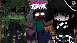 FNAF 1 + Springtrap React To Friday Night Funkin' Vs Herobrine Mod || Gacha Club || Read Desc.