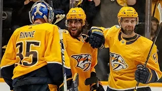 Craig Smith wins it in overtime for Predators