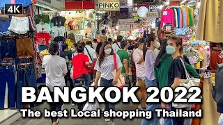 【🇹🇭 4K】Walking in Pratunam Market The best Local shopping Bangkok 2022