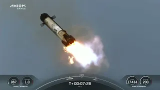 CLIP: SpaceX Falcon 9 Booster Landing (Ax-2) - 21st May 2023