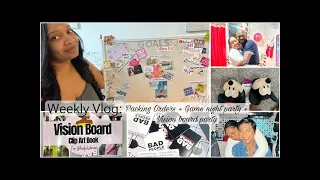 Preparing For GAME NIGHT - Packing Allure Hair Order | Vision Board Party - NYC Vlog