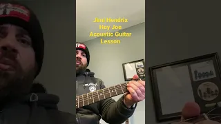 Jimi Hendrix-Hey Joe-Acoustic Guitar Lesson. #acousticguitarlesson #shorts