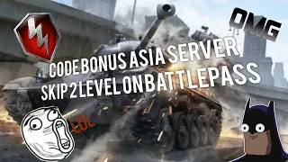 World of Tanks Blitz : code bonus Asia server skip 2 level on battlepass [2020]