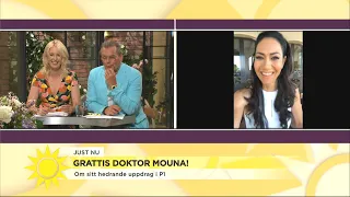 Grattis Doktor Mouna! – Sommarprataren som kommer bjuda på mirakel - Nyhetsmorgon (TV4)