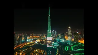 Pakistan 75th Independence Day celebrations at Burj Khalifa Dubai