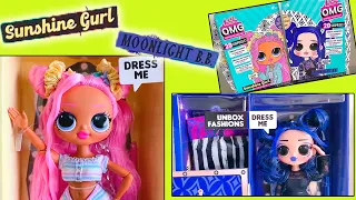 FIRST UNBOXING! LOL OMG Series 5 dolls Moonlight B. B.  and Sunshine /  Big sisters Dawn and Dusk