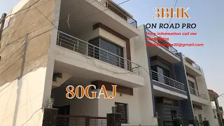 80 Gaj House design : 3bhk House :  Rady House Design : Near Chandigarh Kharar : Mc approved