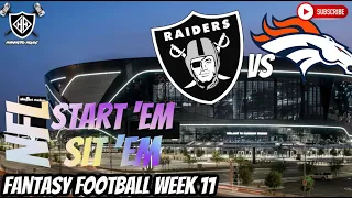 WATCH: Raiders vs Broncos Pregame Show | Fantasy Start Em' Sit Em' | 11.20.22