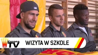 Wizyta piłkarzy Korony Kielce w SP nr 31 na Podkarczówce (26.04.2016 r.)