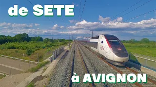 Cabride de Sète à Avignon via le contournement TGV et Tarascon