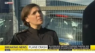 Small Plane Crashes Into Car Auction At Blackbushe Airport