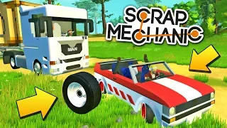 У ДАЛЬНОБОЙЩИКОВ ОТЛЕТЕЛО КОЛЕСО ПРЯМО НА ХОДУ! МУЛЬТИК в  Scrap Mechanic