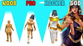 NOOB vs PRO vs HACKER vs GOD in Cleopatra Run | GokuNoob