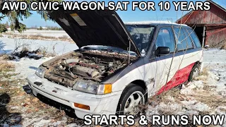 $100 EE RT4WD Civic Wagon Starts and Drives After Sitting for 10 Years