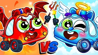 Angel VS Demon Babies👿😇Good Habits For Kids🌈+More Kids Songs🚑🚓And Nursery Rhymes by Toddler Cars