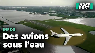 Avions noyés et pistes sous-marines : au Brésil, un aéroport submergé par les eaux