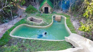 Full Video Girl Builds The Most Secret Underground with Swimming Pool Around in the Wood
