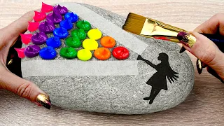 1.5 HOURS Stone Painting BEST Compilation｜Satisfying & Relaxing ASMR Acrylic Painting