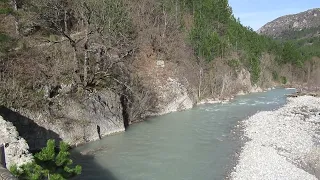 Départ de notre randonnée à la passerelle de Creisset ou de Couinier (04)MVI 4982