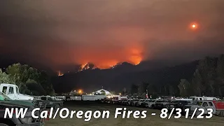 NW California and Oregon Wildfires - 8/31/2023
