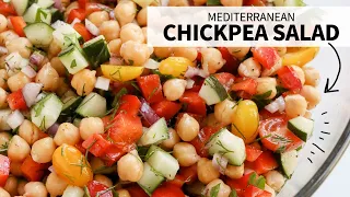 Mediterranean Chickpea Salad | Easy Meal Prep Lunch!