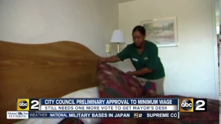 Baltimore City Council passes $15 minimum wage bill