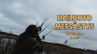 Hailuodossa metsästystä myrskysäällä