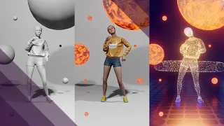 With simple geometry to a dance of particles Blender 3