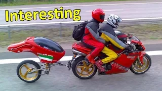 Motorcycles pulling trailers